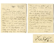 Franklin D. Roosevelt Autograph Letter Signed to Helena Mahoney, His Warm Springs Physical Therapist -- ...I do so hope the nightmares have stopped...